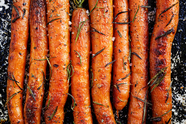 Barbecue Carrots with Yogurt and Pecans
