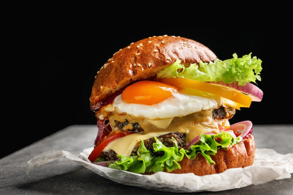 Corned Beef Burgers with Stout Mustard and Fried Egg – Happy St. Patrick's Day