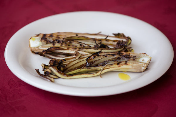 Grilled Endive with Pistachios, Dried Cherries, and Feta Cheese – Autumn Grilling Series