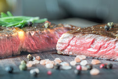 Grilled Sea Salt Crusted Rib Eye with Homemade Horseradish