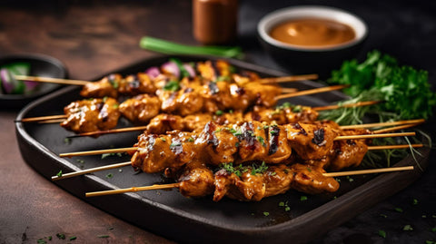 Hoisin-Dijon Chicken Skewers