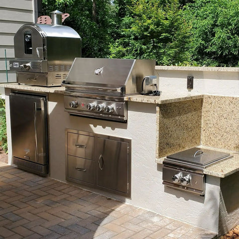 Maximize your outdoor kitchen with the Gas Griddle, TRL Grill, Outddor Oven, and Power Burner