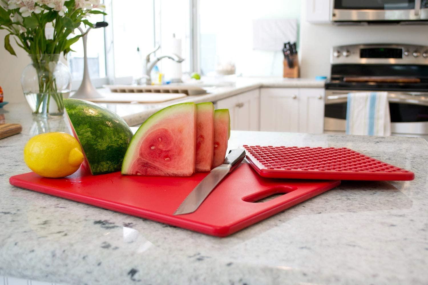 Architec Original Gripper Cutting Board 11" x 14" Red The Seasoned