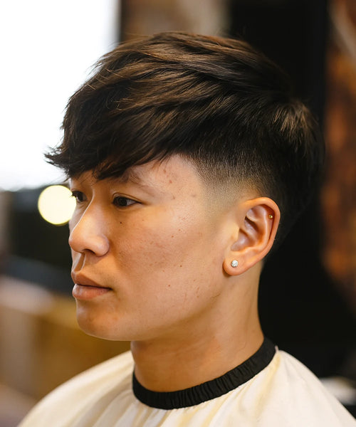 Disconnected fringe with layered top and ultra-short sides