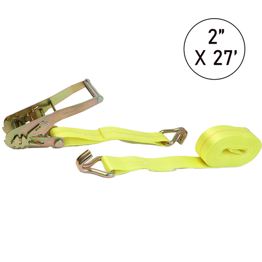 2 x 27' Ratchet Strap with Flat Hooks