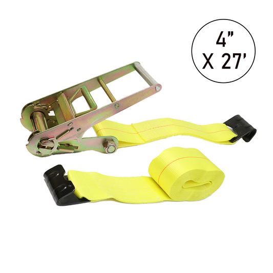 27 ft. x 2-inch Heavy Duty Ratchet Tie-Down with J-Hook