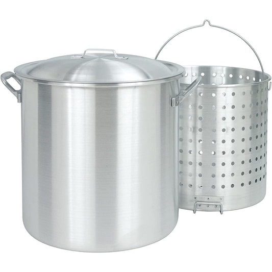 Bayou Classic 12-qt Tamale Pot with Lid and Steam Rack - Aluminum Cooking  Pot - Silver - 9.6-in Diameter x 9.75-in Height in the Cooking Pots  department at
