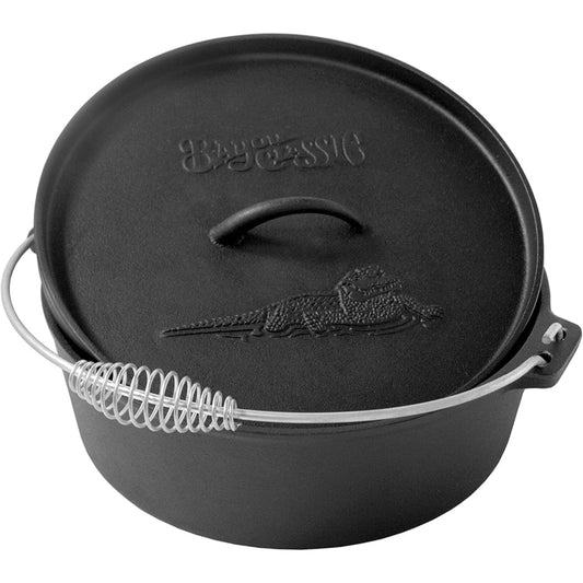 Bayou Classic Cast Iron 12qt Oval Roaster with Lid