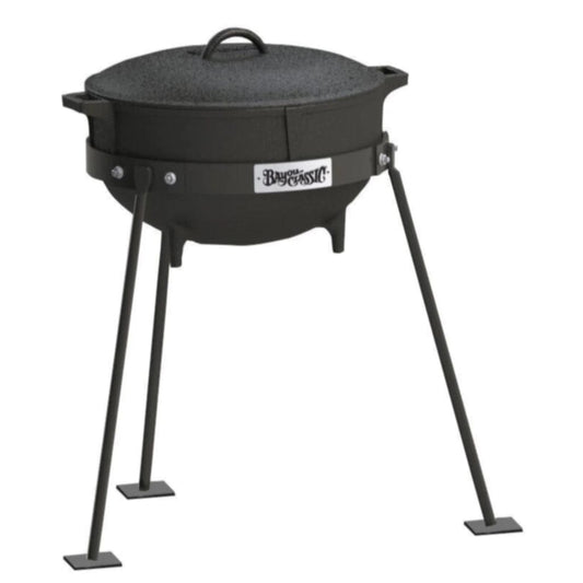 Bayou Classic CI7010 Kettle with Cast Iron Lid, 10 Gallon