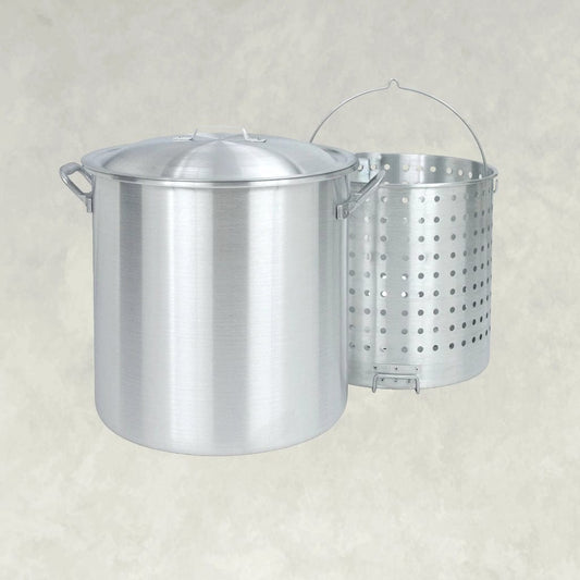 Bayou Classic 60-qt Aluminum Stockpot with Basket