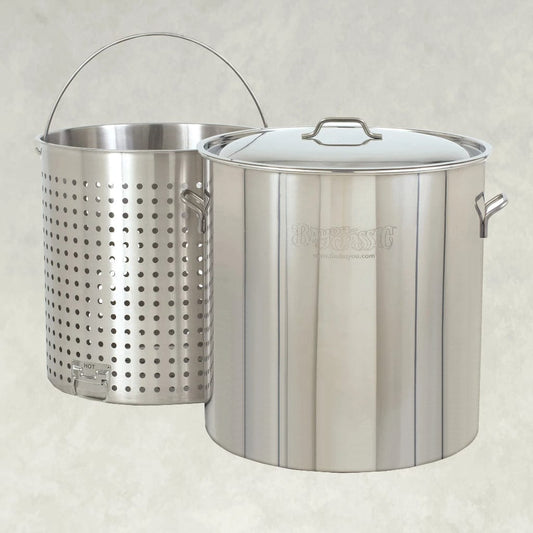 Bayou Classic 24 Quart Stainless Steel Stockpot w/ Lid (1024)