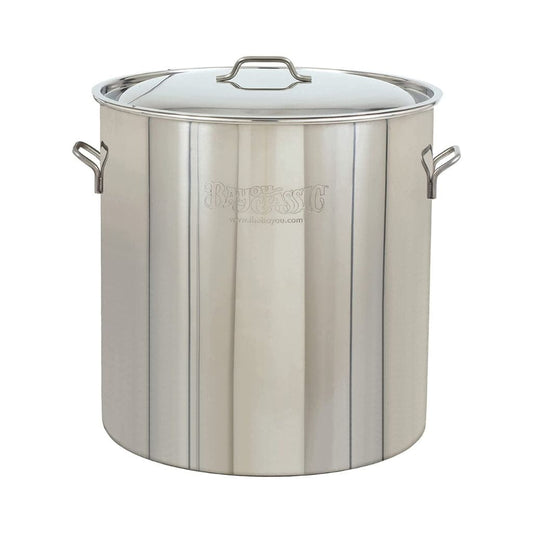 Bayou Classic 44 qt Stainless Steel Stockpot with Lid, Silver