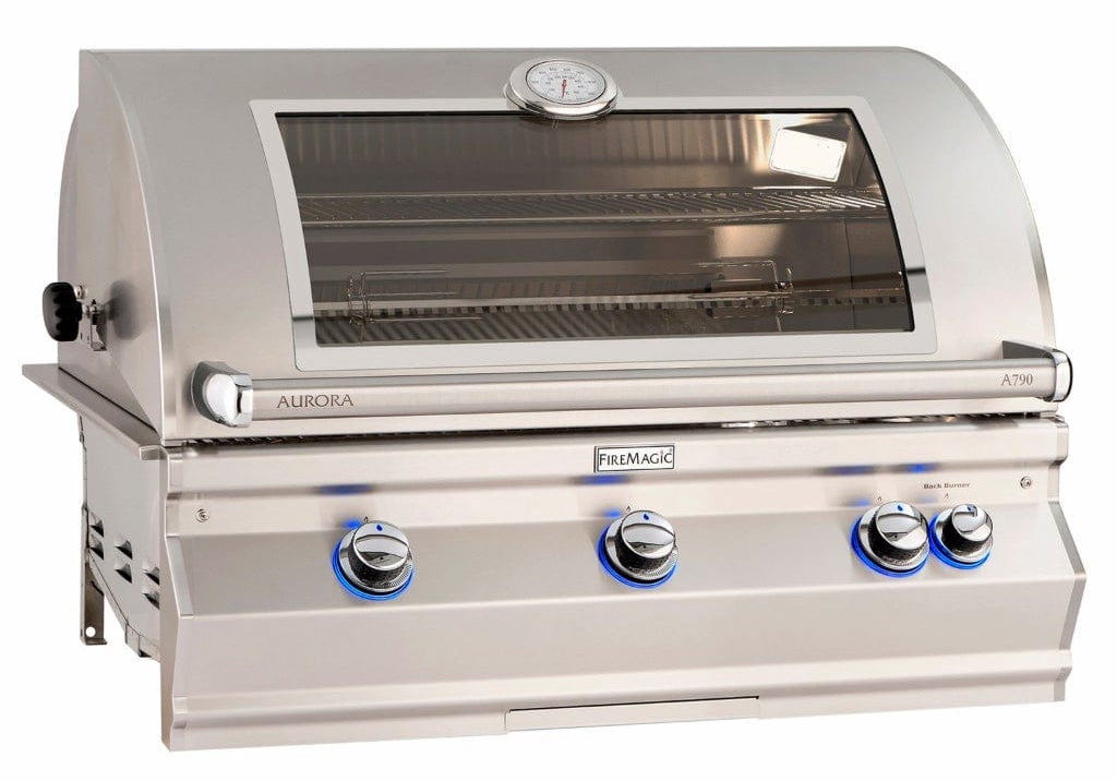 Fire Magic Echelon Diamond E790i 36-Inch 3-Burner Built-In Natural GAS Grill with Digital Thermometer, Rear Burner and Magic View Window - Scratch and