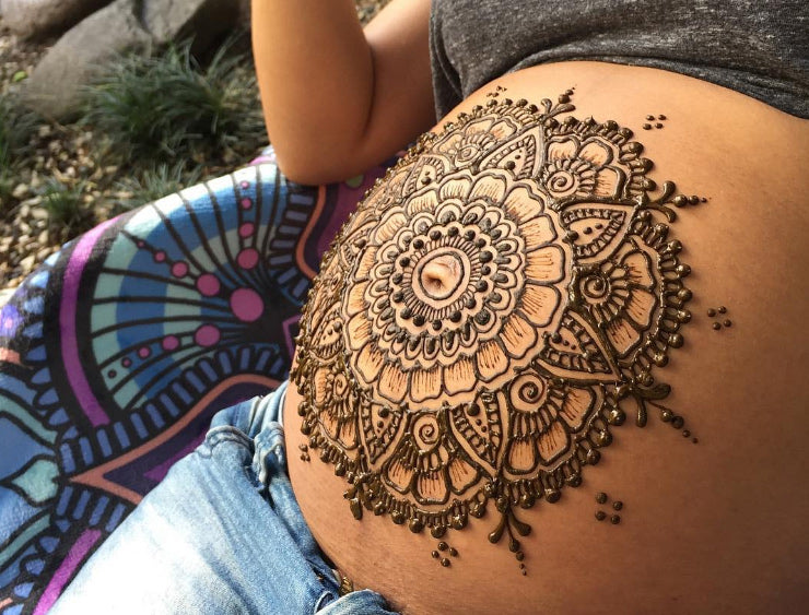 Henna Tattoo Designs for Pregnant Bellies  K4 Fashion