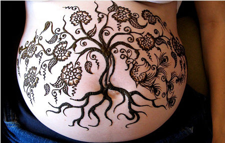 Henna Tattoo on Pregnant Belly Stock Photo  Image of caucasian beauty  162927330