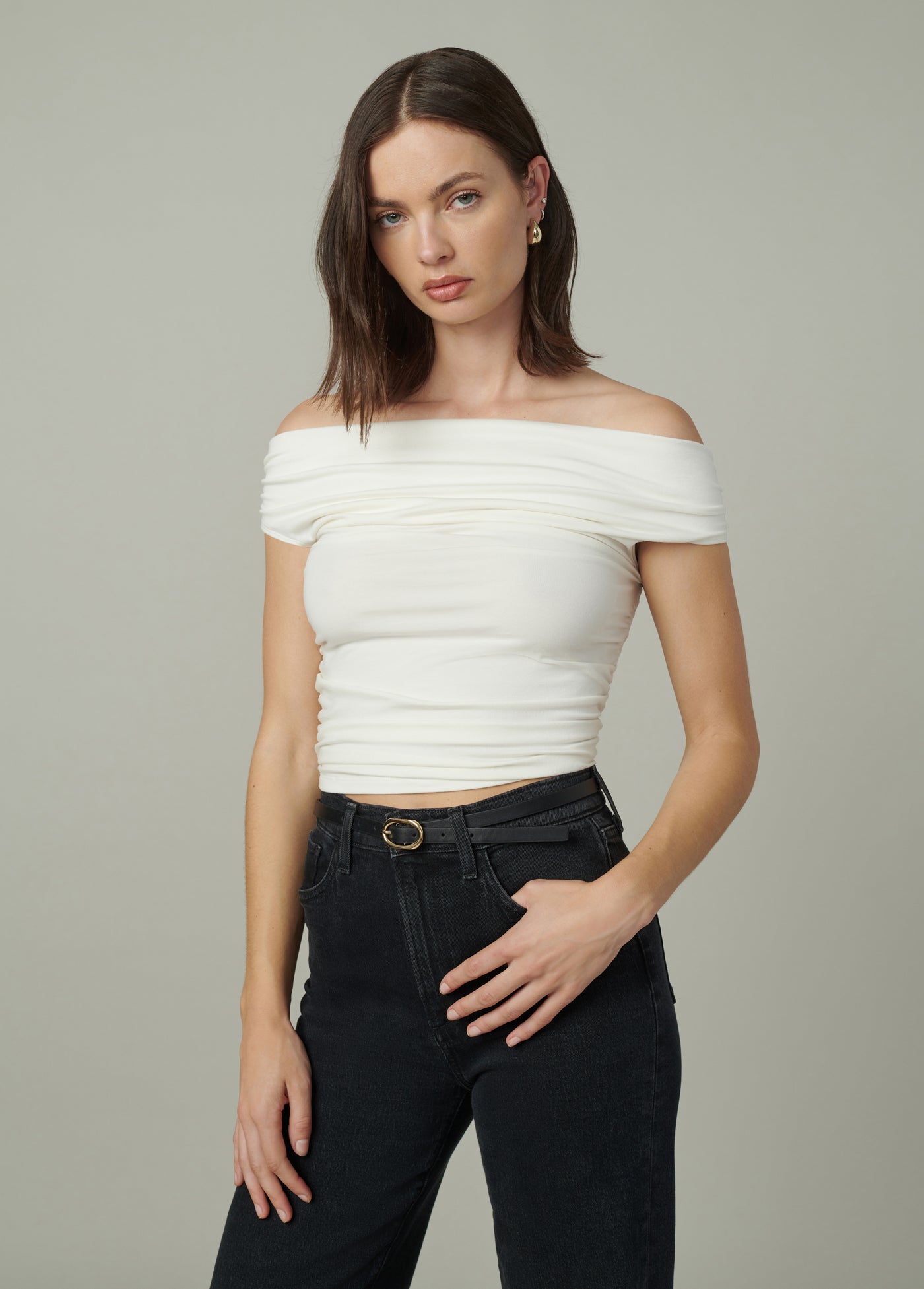 THE MIA SLEEVELESS OFF THE SHOULDER TOP