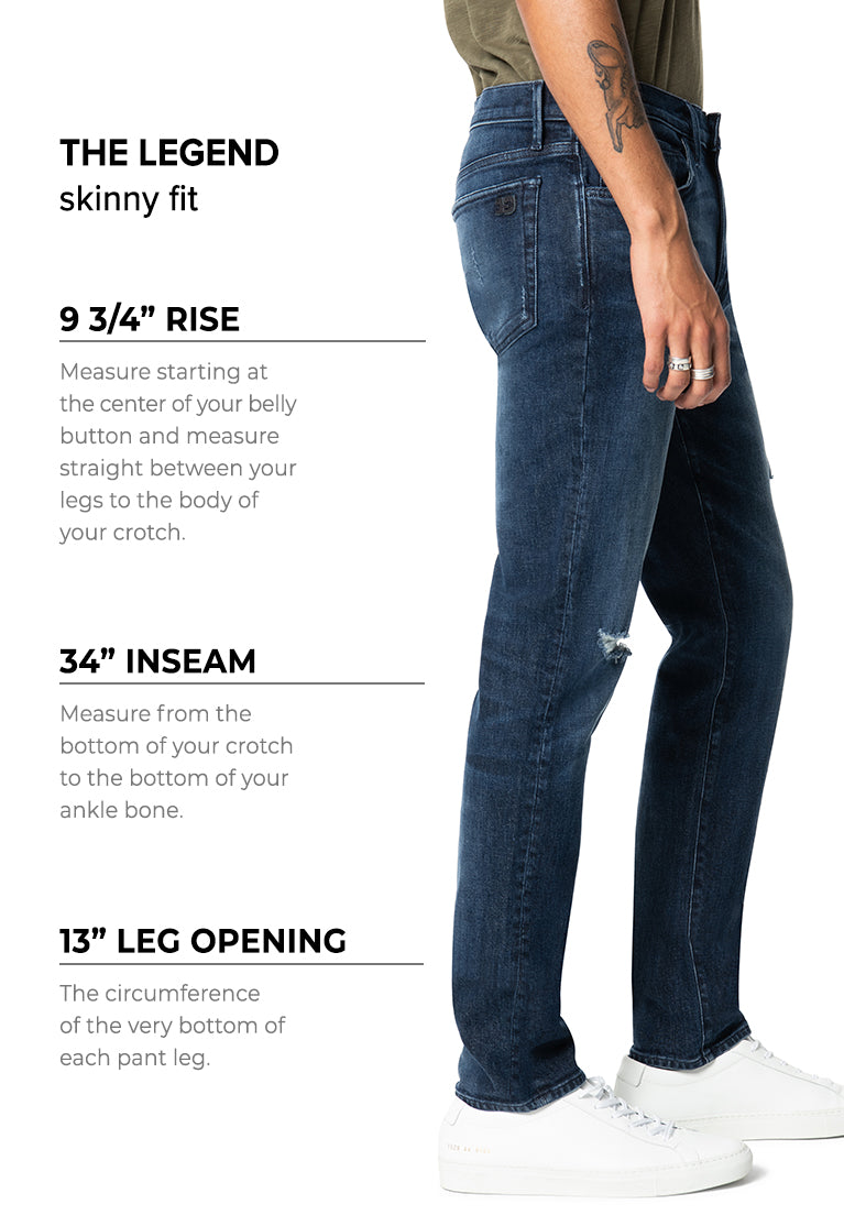 Men's Denim Size Chart and Fit Guide 