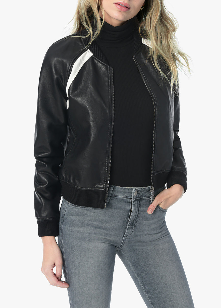 Leather jacket, Black, Fashion