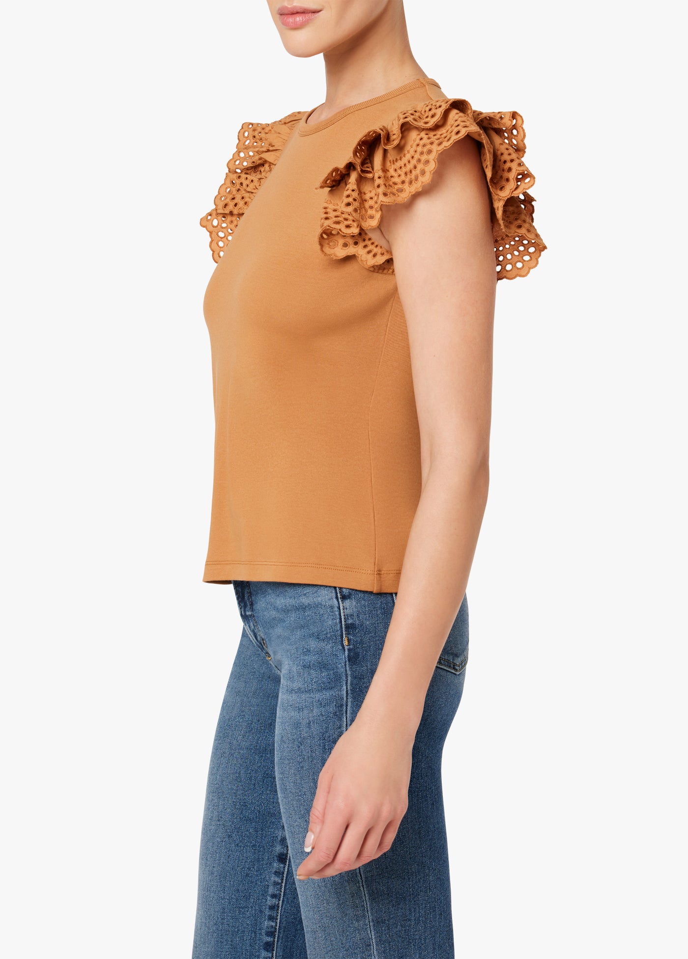 THE ALEXIS BRODERIE SLEEVE TOP