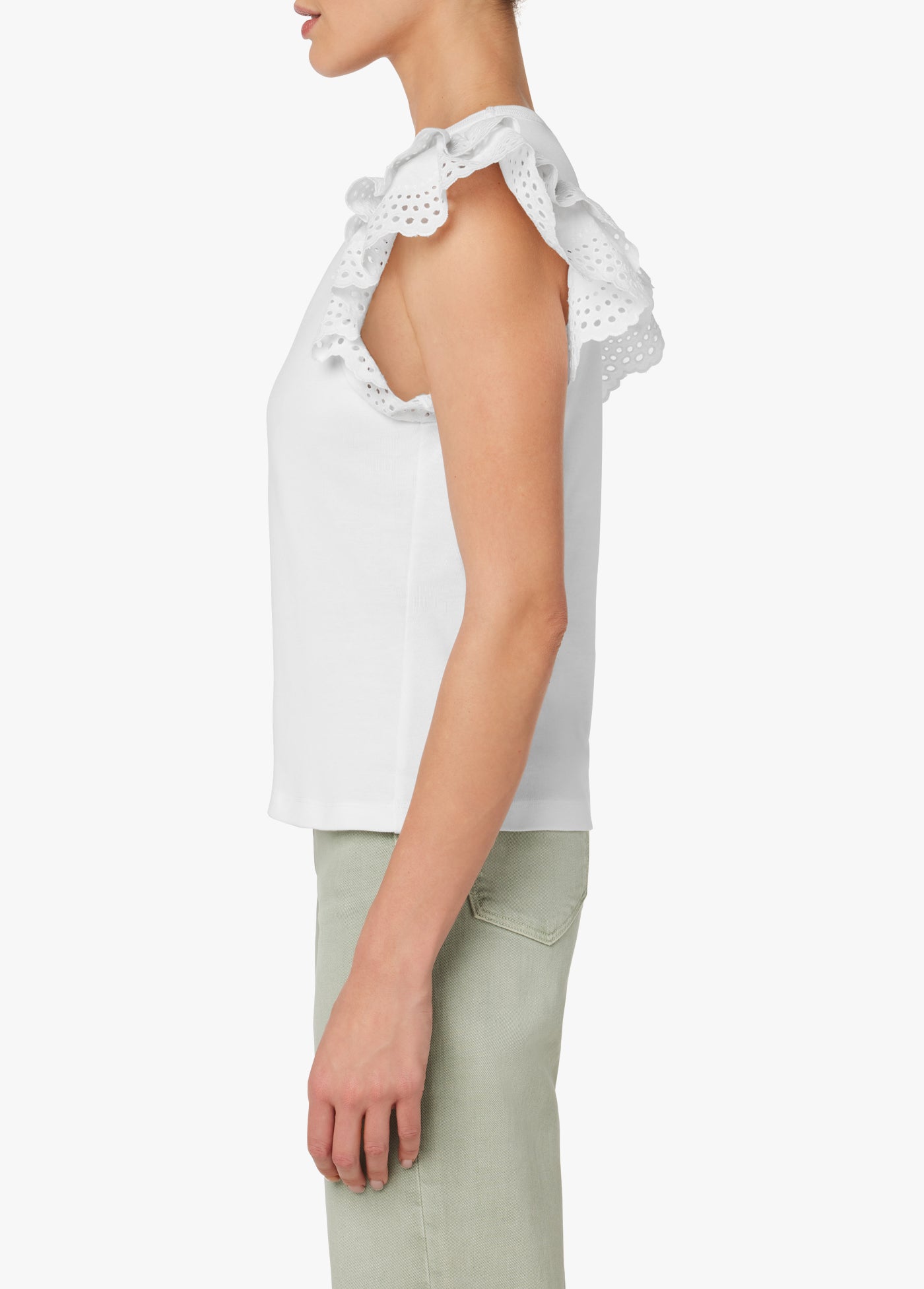 THE ALEXIS BRODERIE SLEEVE TOP