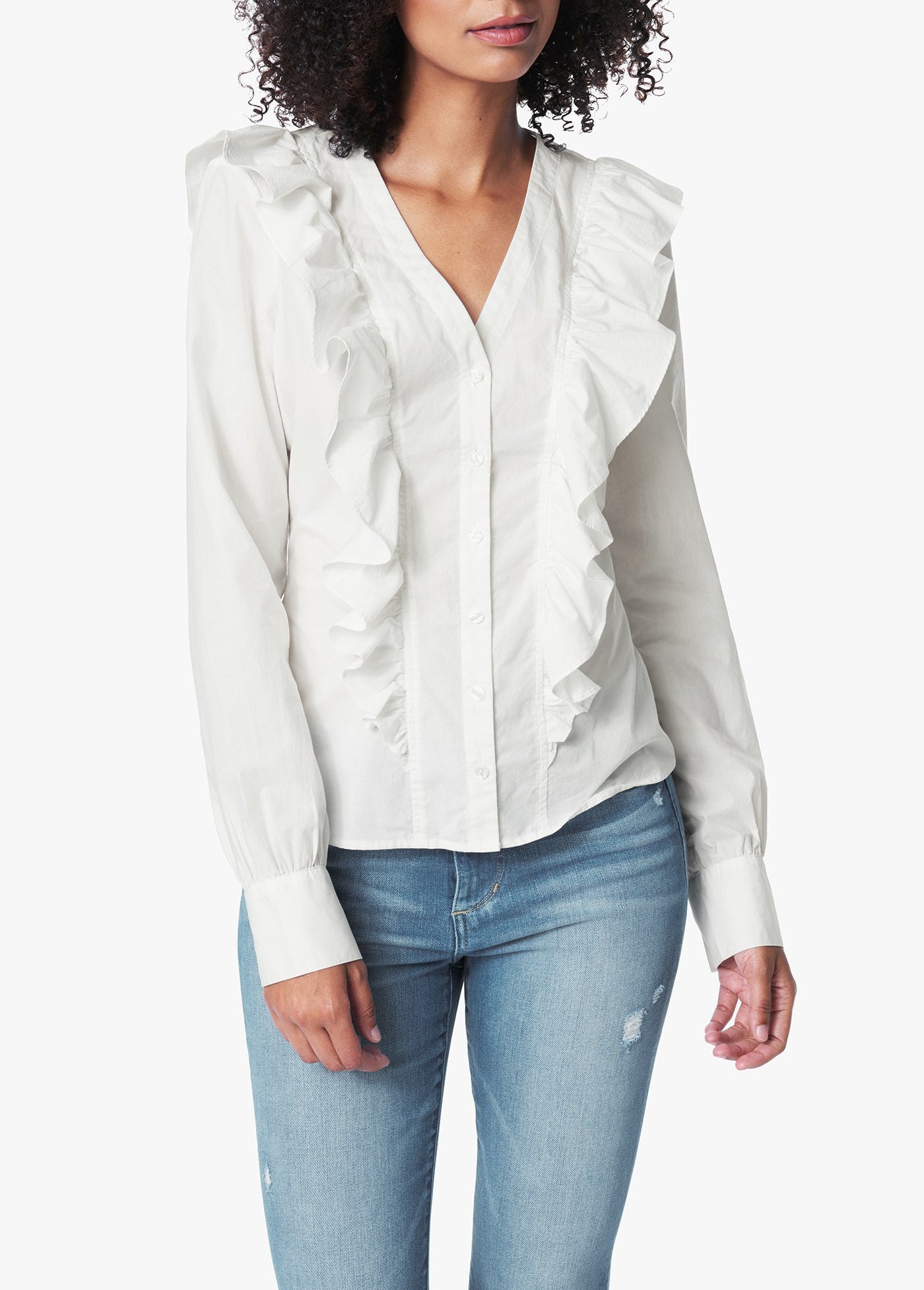 THE POPLIN RUFFLE SHIRT