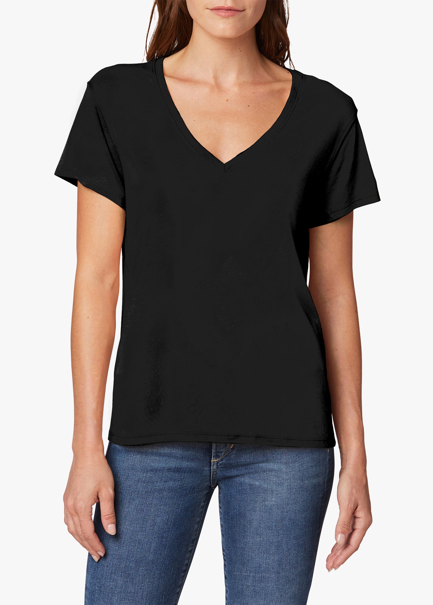 THE RAINE DEEP V-NECK TEE