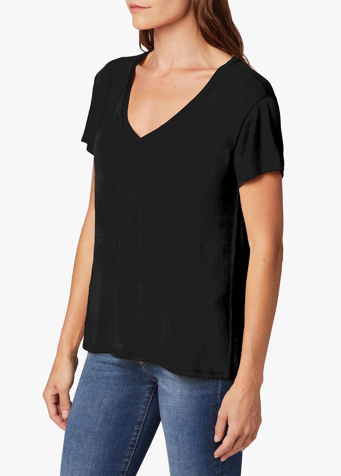 THE RAINE DEEP V-NECK TEE