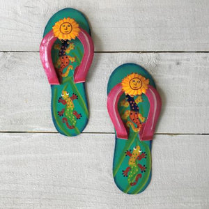 metal flip flop wall decor