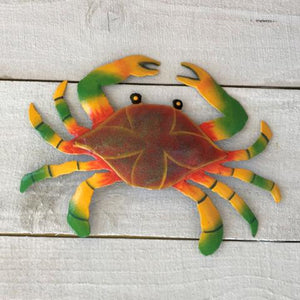 Red And Yellow Metal Maryland Crab Wall Decor Caribbean Rays