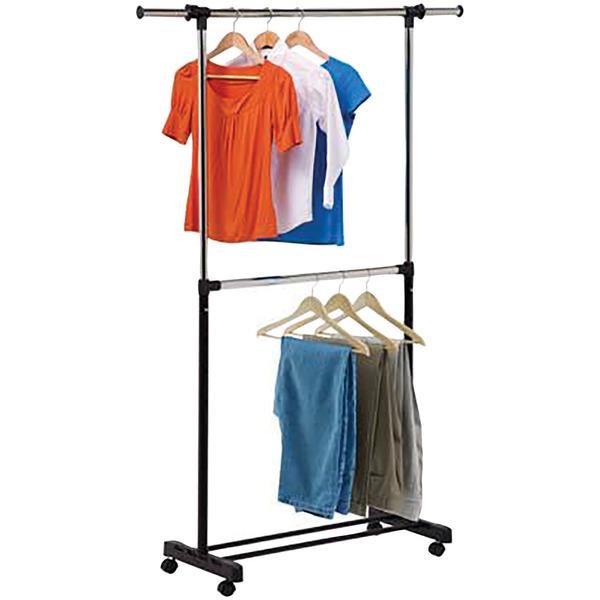 Photo 1 of *FOR PARTS ONLY* Honey-Can-Do Gar-01767 Dual-Rod Expandable Garment Rack