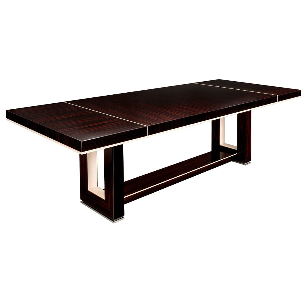 Dining Table High Gloss Macassar Ebony With Contrast Lacquered