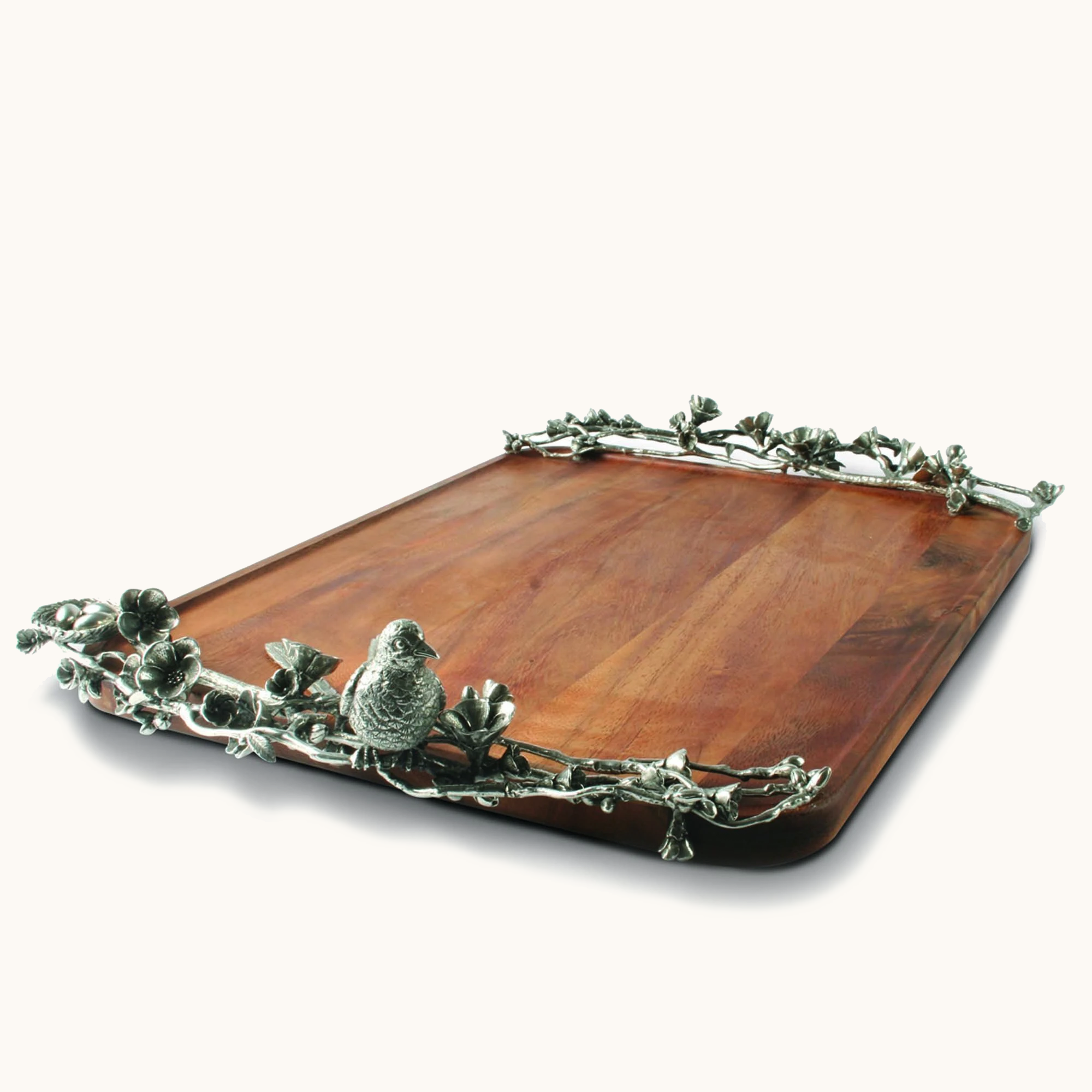 Vagabond House Olive Serving Tray Acacia, Round