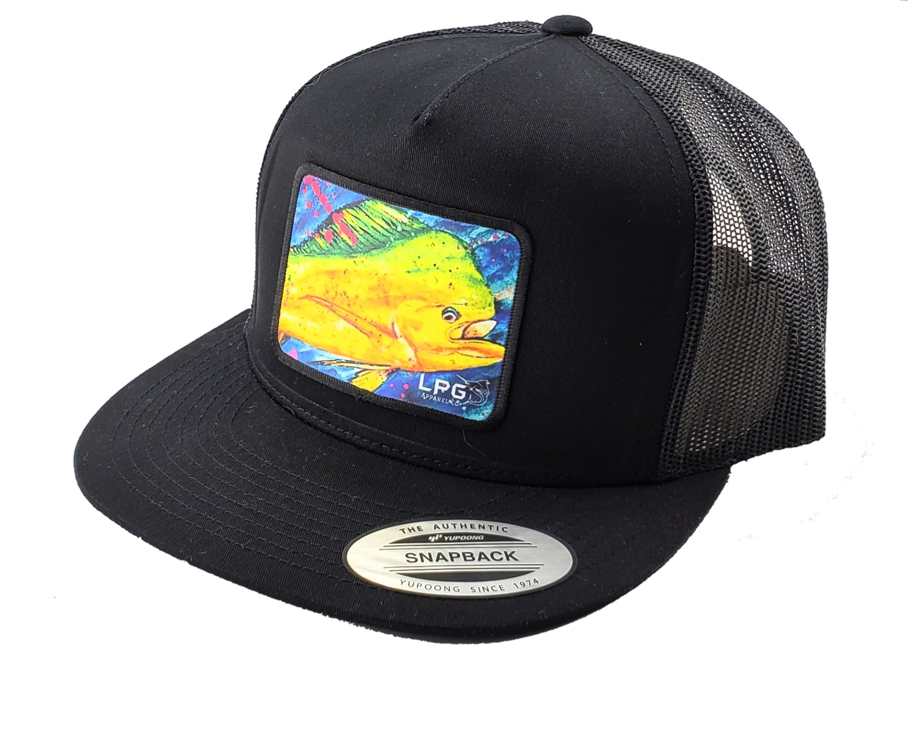 LPG Apparel Co. Mahi Vibes Splatter Classic Snapback Flat Brim Trucker Baseball Hat