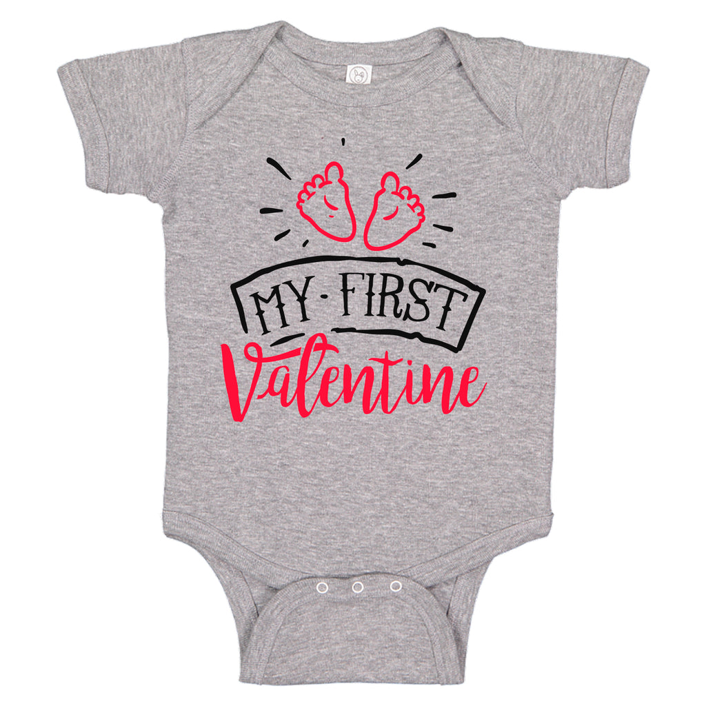 My First Valentine is my Daddy Cute Valentines Day Baby Bodysuit –