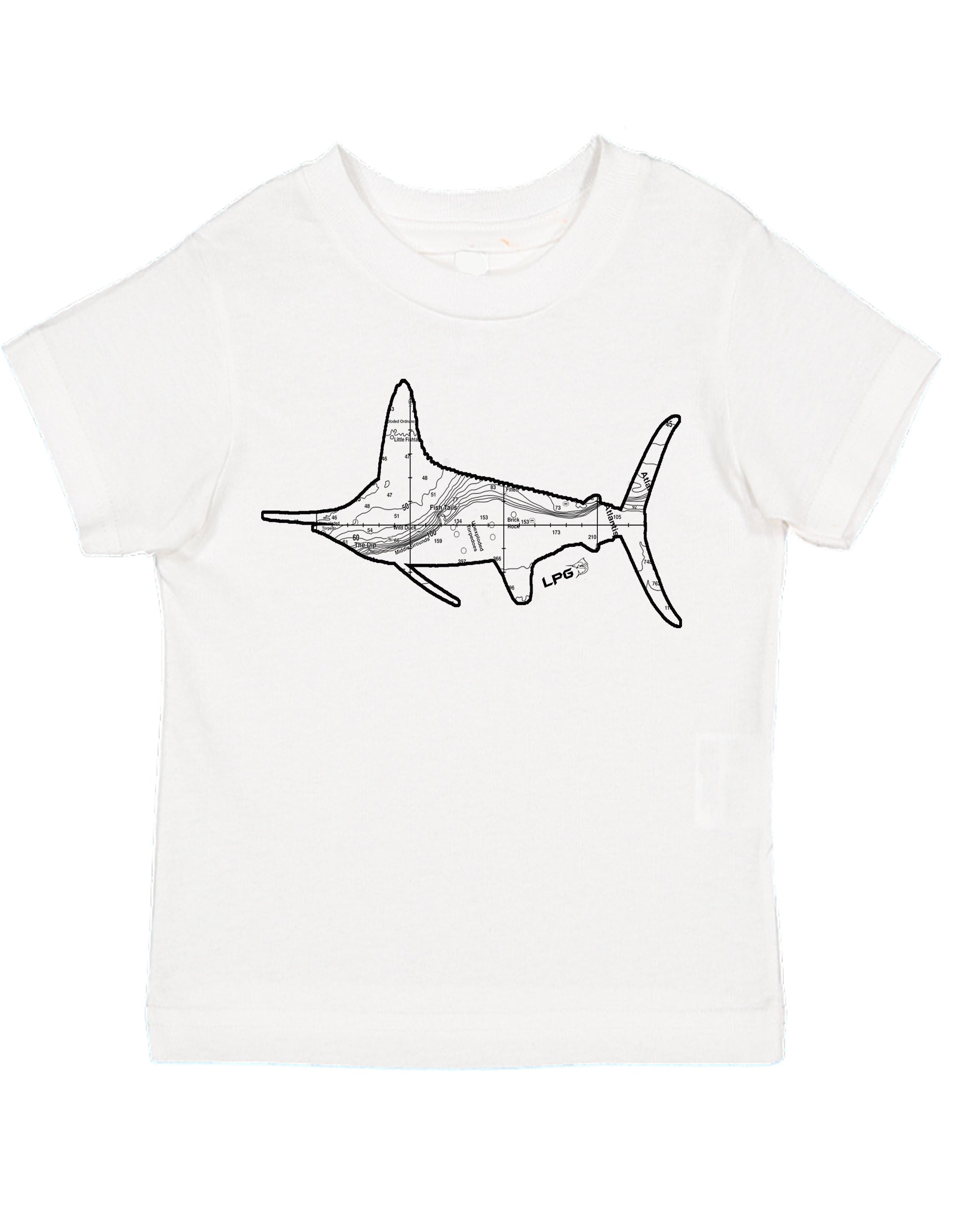 LPG Apparel Co. White Marlin Big Game Fishing Toddler Tee T-Shir