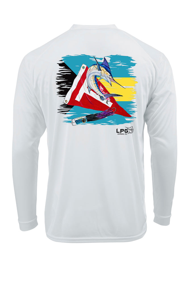 Ink Trendz American Flag Bass Fishing UPF 50+ Performance T-Shirt –