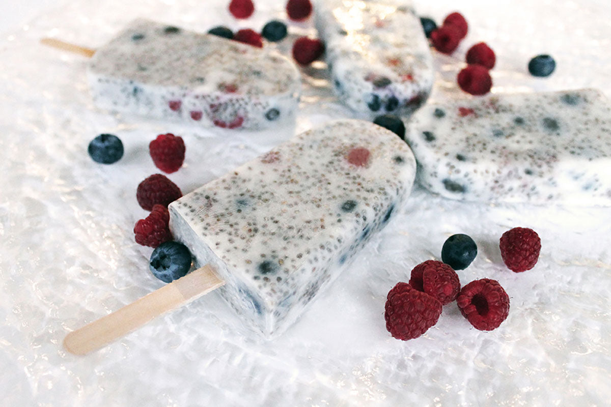 Paleta heladas de coco y chía. Perfectas para comenzar el verano - SOW