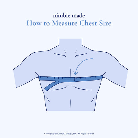 measuring chest and back size guide