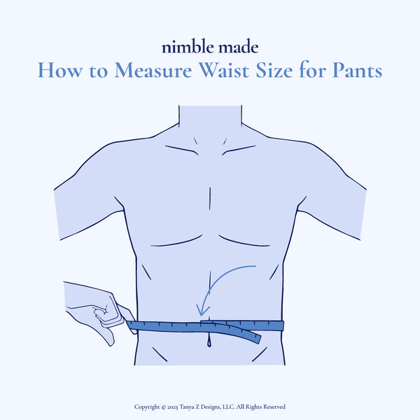 How to measure waist for men's pants