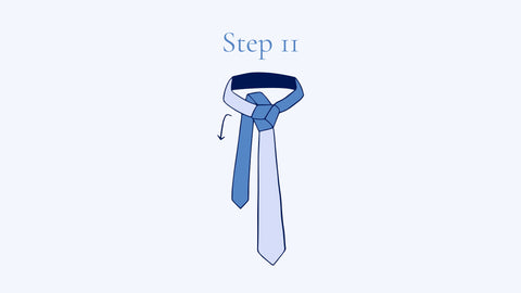 trinity knot tie step #11