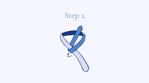 trinity knot tie step #2