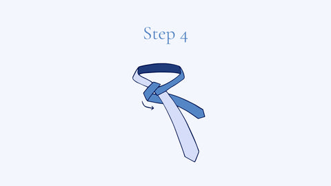 trinity knot tie step #4