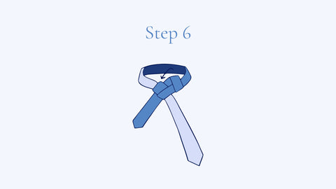 trinity knot tie step #6