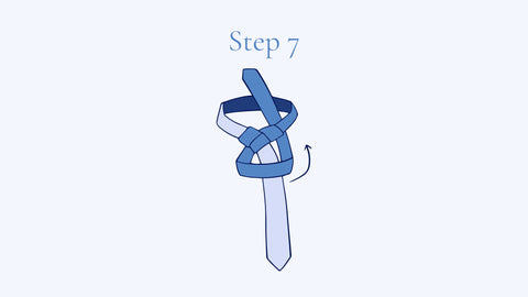 trinity knot tie step #7