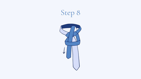 trinity knot tie step #8