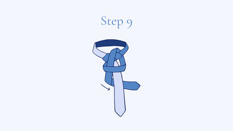trinity knot tie step #9