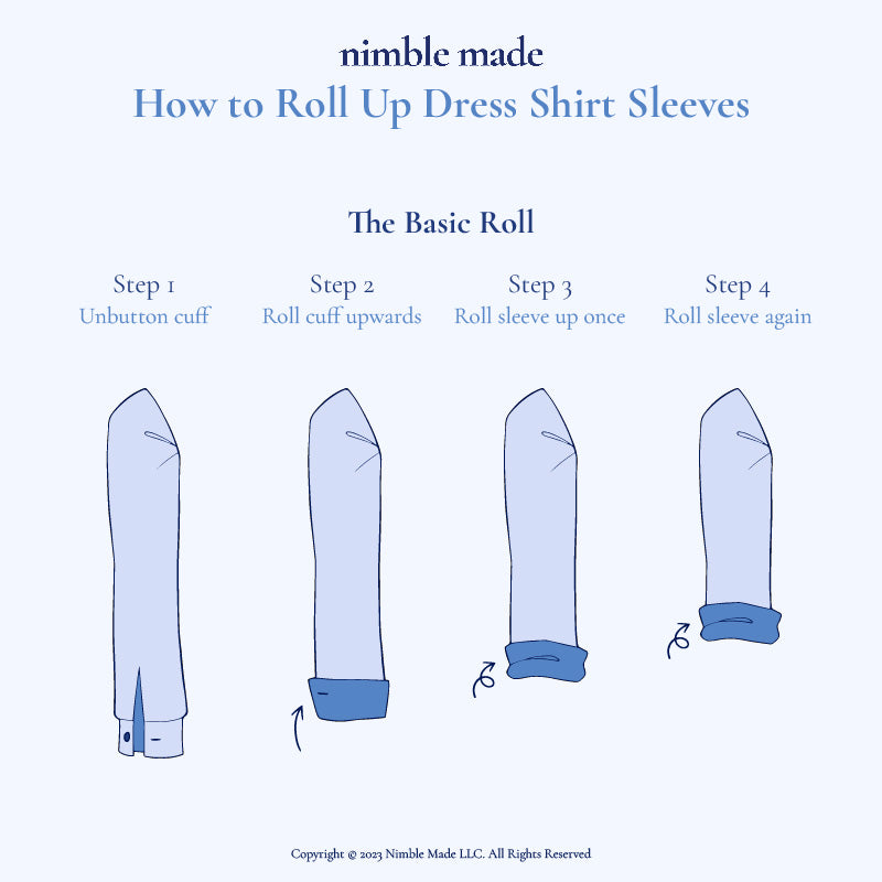 How to Roll Up Sleeves and Cuff Shirts Step by Step Guide and Video
