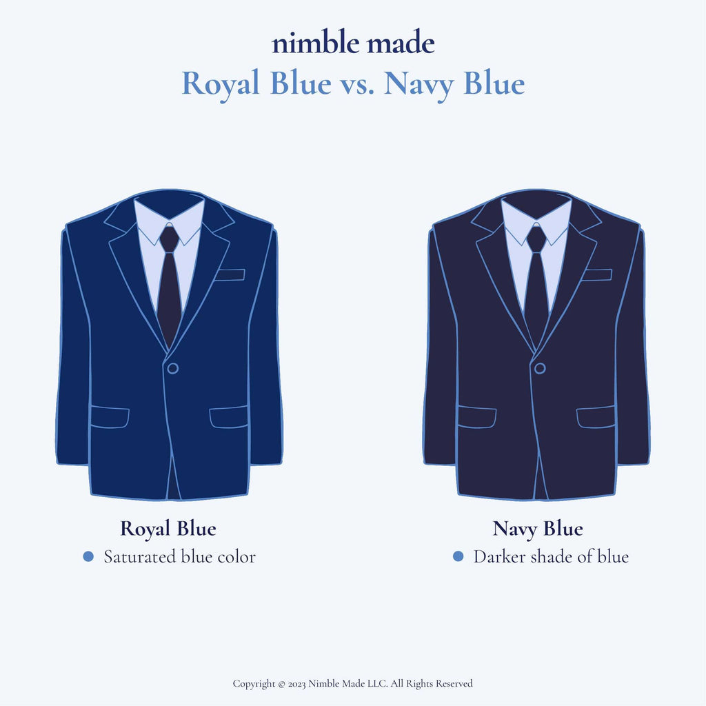 Royal blue vs navy blue