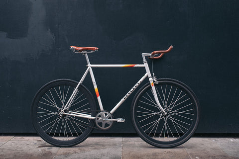 bicycle on blue background