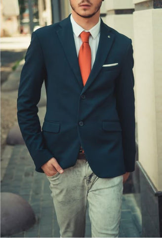 mens blazer in navy with chinos